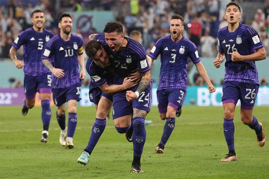 Fernandez And Alvarez Goal Celebration Argentina Poster Wall Art Print Home Wall Decor - xonomax