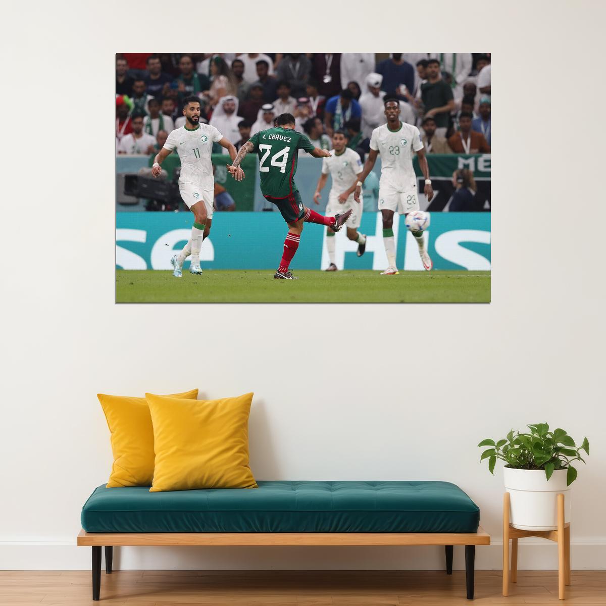 Luis Chavez Goal Mexico National Team World Cup Poster Wall Art Print Home Wall Decor - xonomax