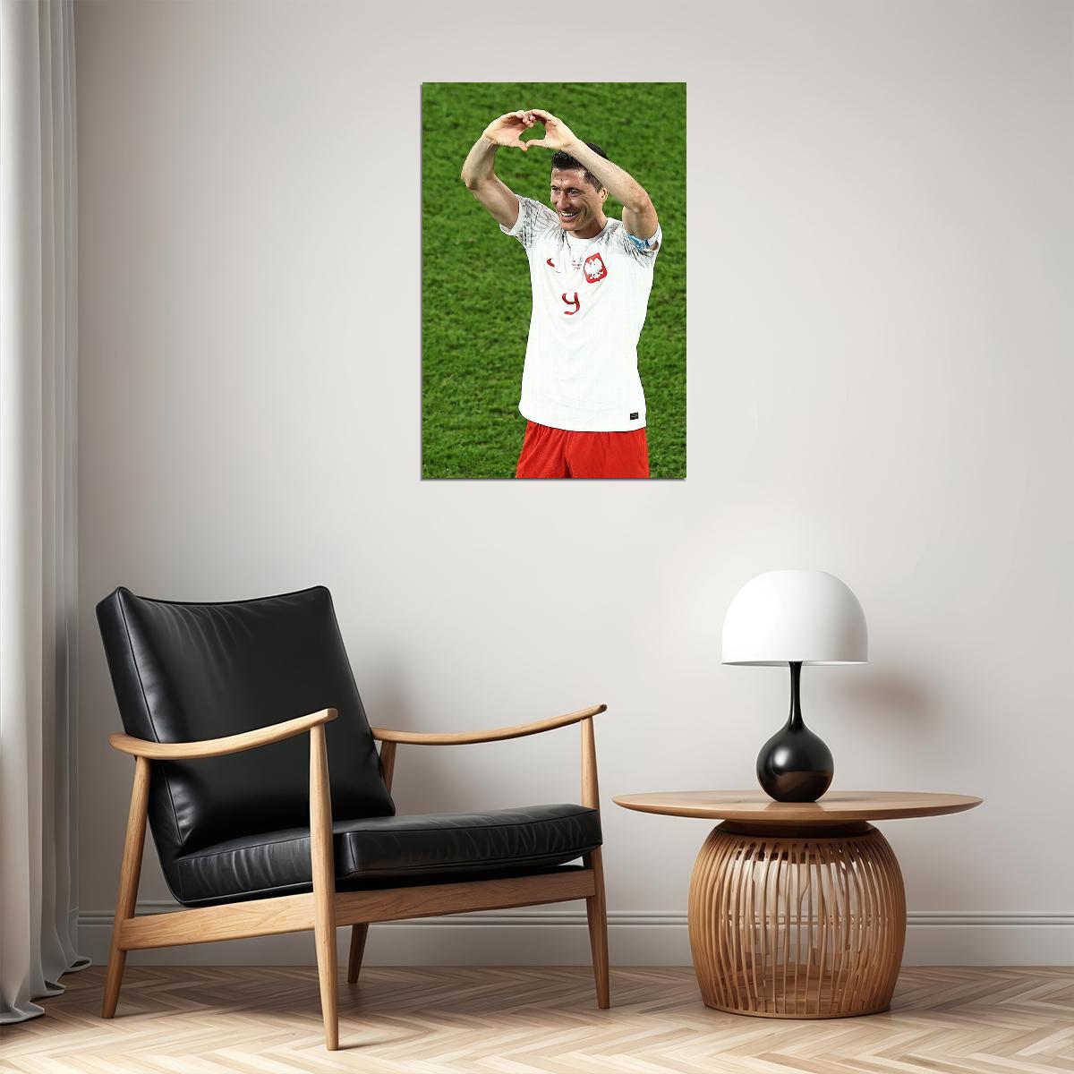 Robert Lewandowski Poland National Team World Cup Poster Wall Art Print Home Wall Decor