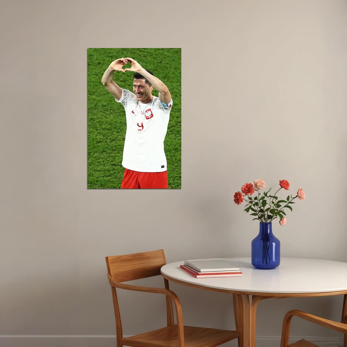 Robert Lewandowski Poland National Team World Cup Poster Wall Art Print Home Wall Decor
