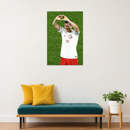 Robert Lewandowski Poland National Team World Cup Poster Wall Art Print Home Wall Decor