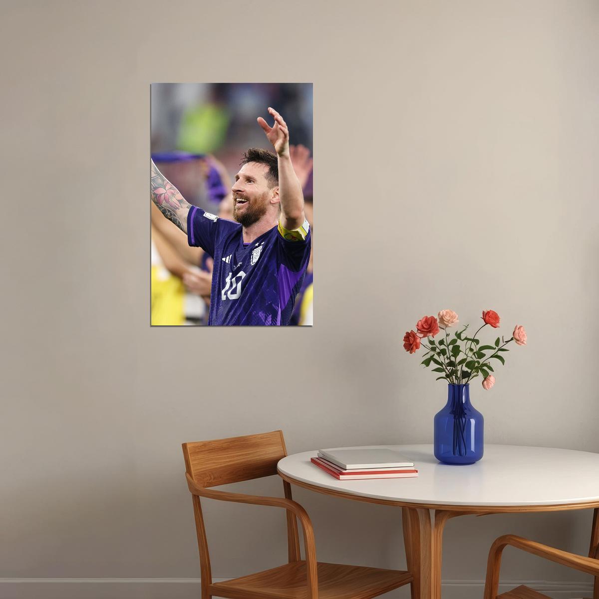Lionel Messi Argentina National Team World Cup Poster Wall Art Print Home Wall Decor - xonomax