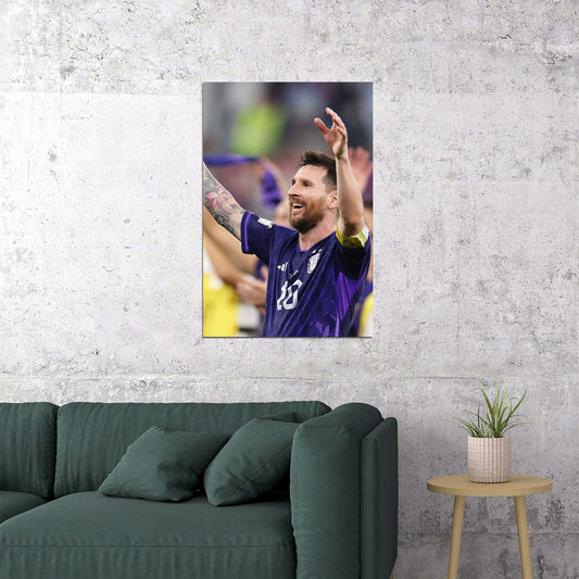 Lionel Messi Argentina National Team World Cup Poster Wall Art Print Home Wall Decor - xonomax
