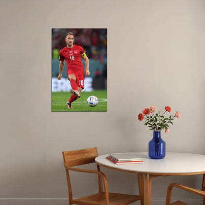 Christian Eriksen Denmark National Team World Cup Poster Wall Art Print Home Wall Decor - xonomax