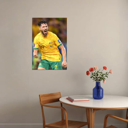Mathew Leckie Goal Celebratiıon Australia World Cup Poster Wall Art Print Home Wall Decor - xonomax