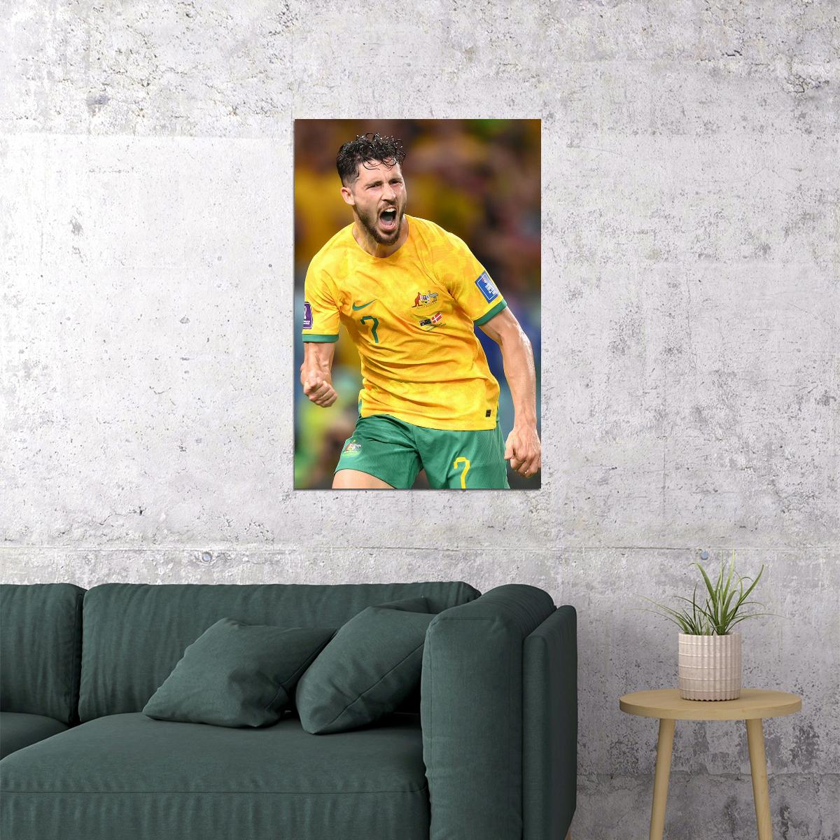 Mathew Leckie Goal Celebratiıon Australia World Cup Poster Wall Art Print Home Wall Decor - xonomax