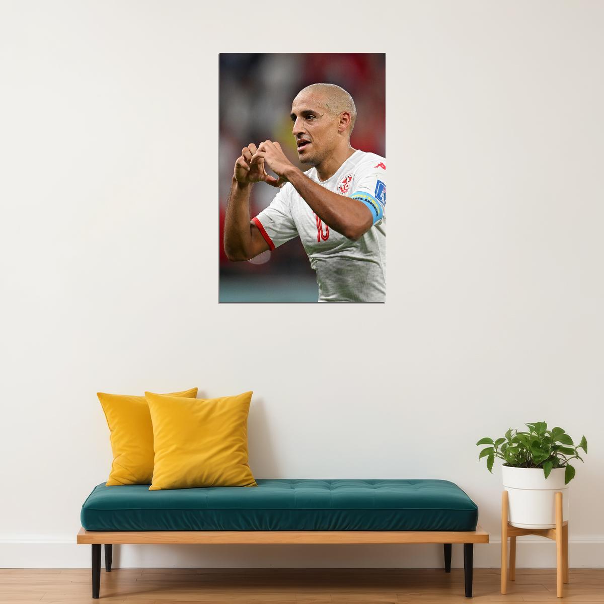 Wahbi Khazri Goal Celebration Tunisia World Cup Poster Wall Art Print Home Wall Decor - xonomax