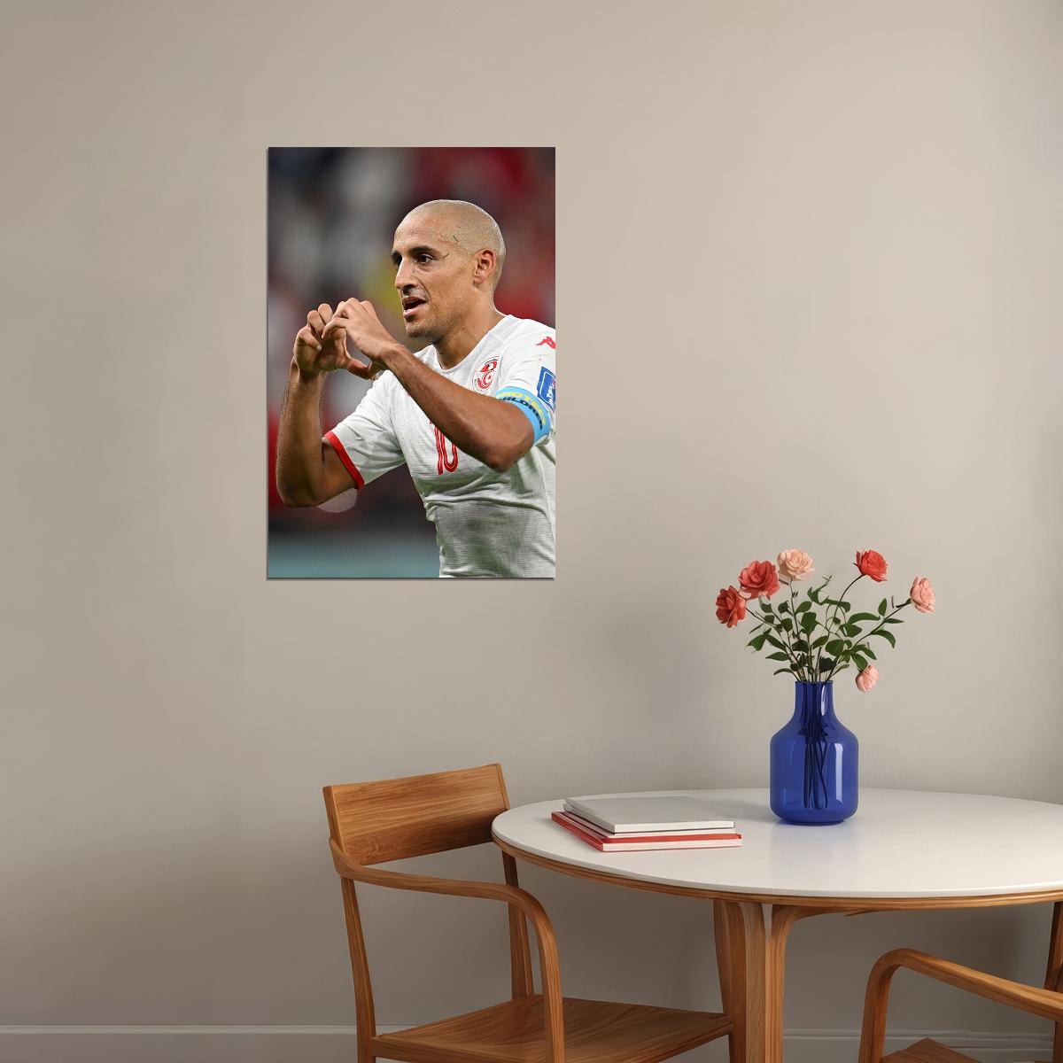 Wahbi Khazri Goal Celebration Tunisia World Cup Poster Wall Art Print Home Wall Decor - xonomax