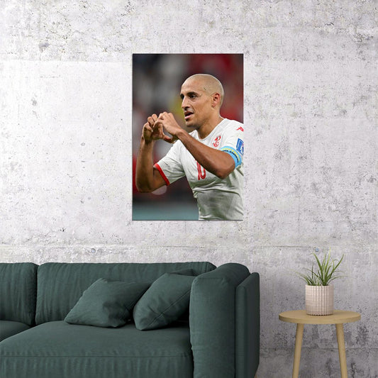 Wahbi Khazri Goal Celebration Tunisia World Cup Poster Wall Art Print Home Wall Decor - xonomax