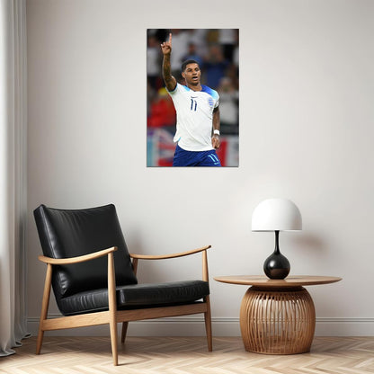 Marcus Rashford Goal Celebration England World Cup Poster Wall Art Print Home Wall Decor - xonomax
