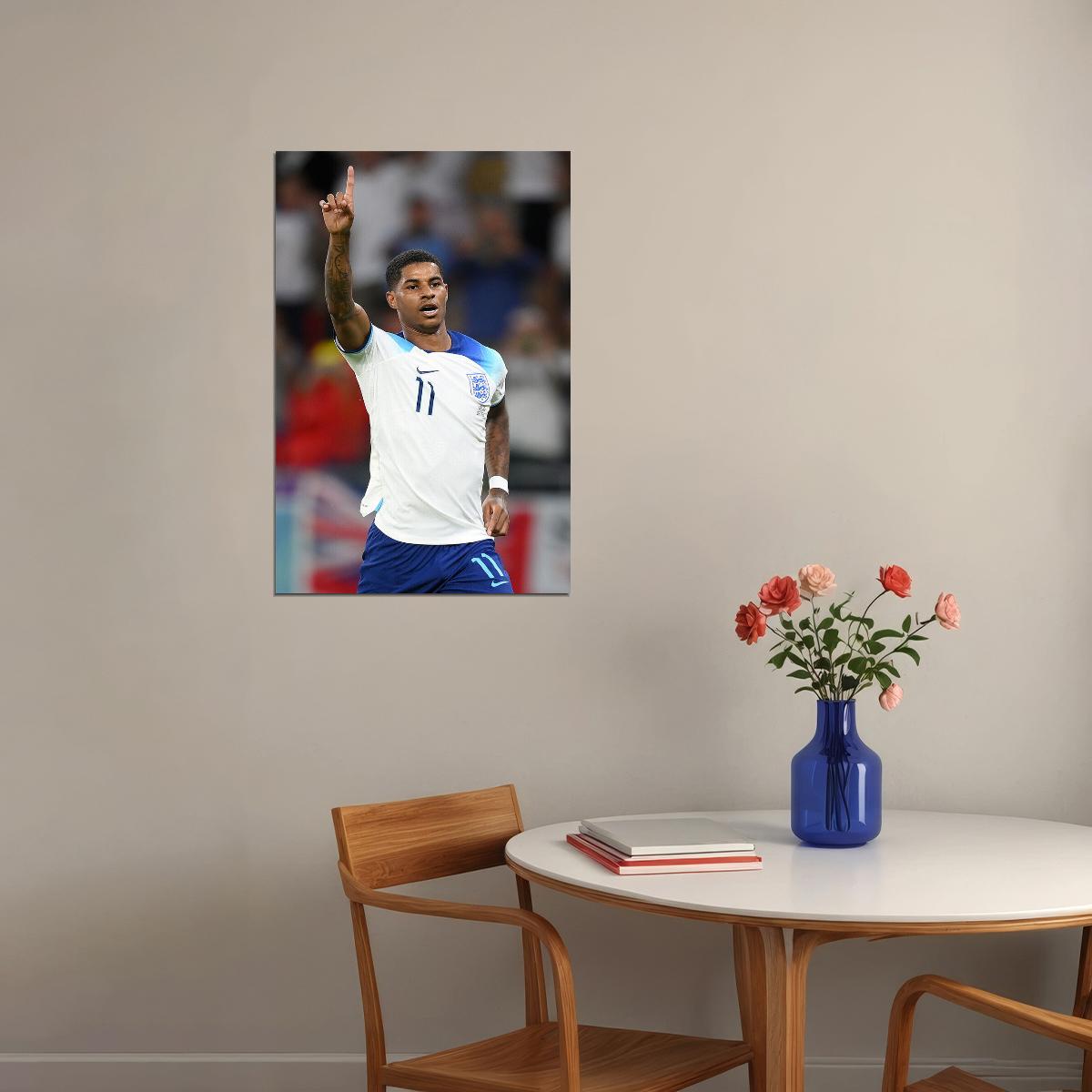 Marcus Rashford Goal Celebration England World Cup Poster Wall Art Print Home Wall Decor - xonomax