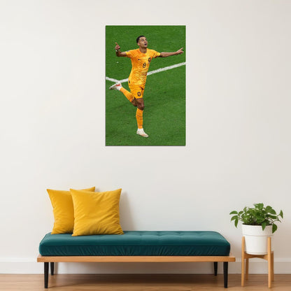 Cody Gakpo Goal Celebration Netherlands World Cup Poster Wall Art Print Home Wall Decor - xonomax