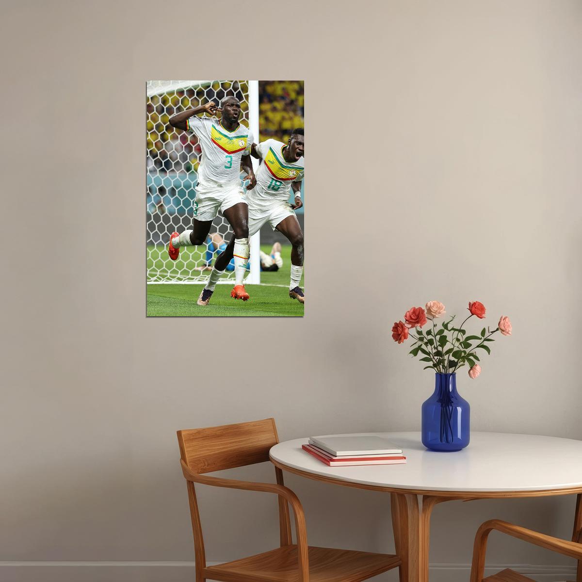 Kalidou Koulibaly Fans Goal Celebration Senegal Poster Wall Art Print Home Wall Decor - xonomax