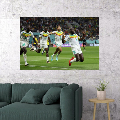 Kalidou Koulibaly Goal Celebration Senegal World Cup Poster Wall Art Print Home Wall Decor - xonomax