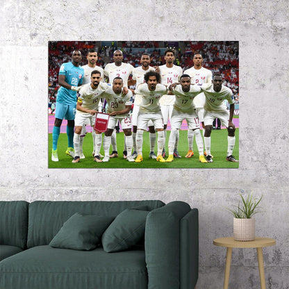 Qatar National Football Team World Cup Poster Wall Art Print Home Wall Decor - xonomax