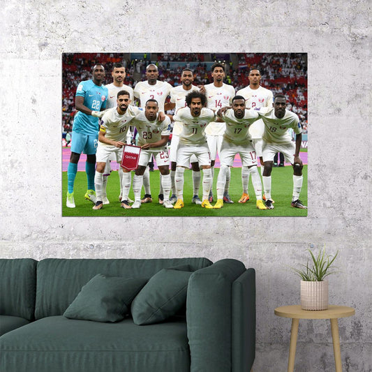 Qatar National Football Team World Cup Poster Wall Art Print Home Wall Decor - xonomax
