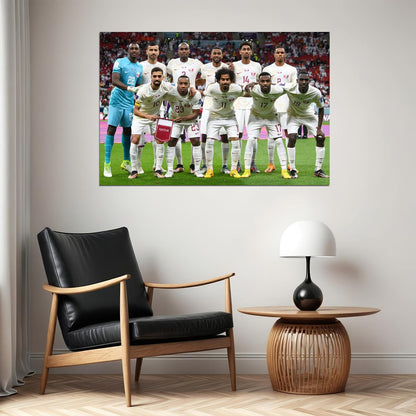 Qatar National Football Team World Cup Poster Wall Art Print Home Wall Decor - xonomax