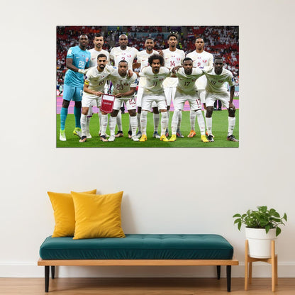 Qatar National Football Team World Cup Poster Wall Art Print Home Wall Decor - xonomax