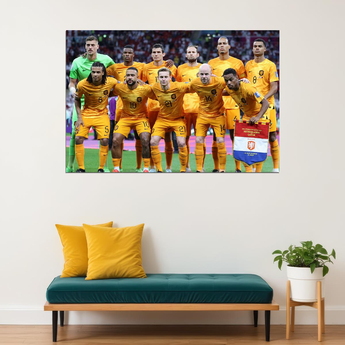 Netherlands National Football Team World Cup Poster Wall Art Print Home Wall Decor - xonomax