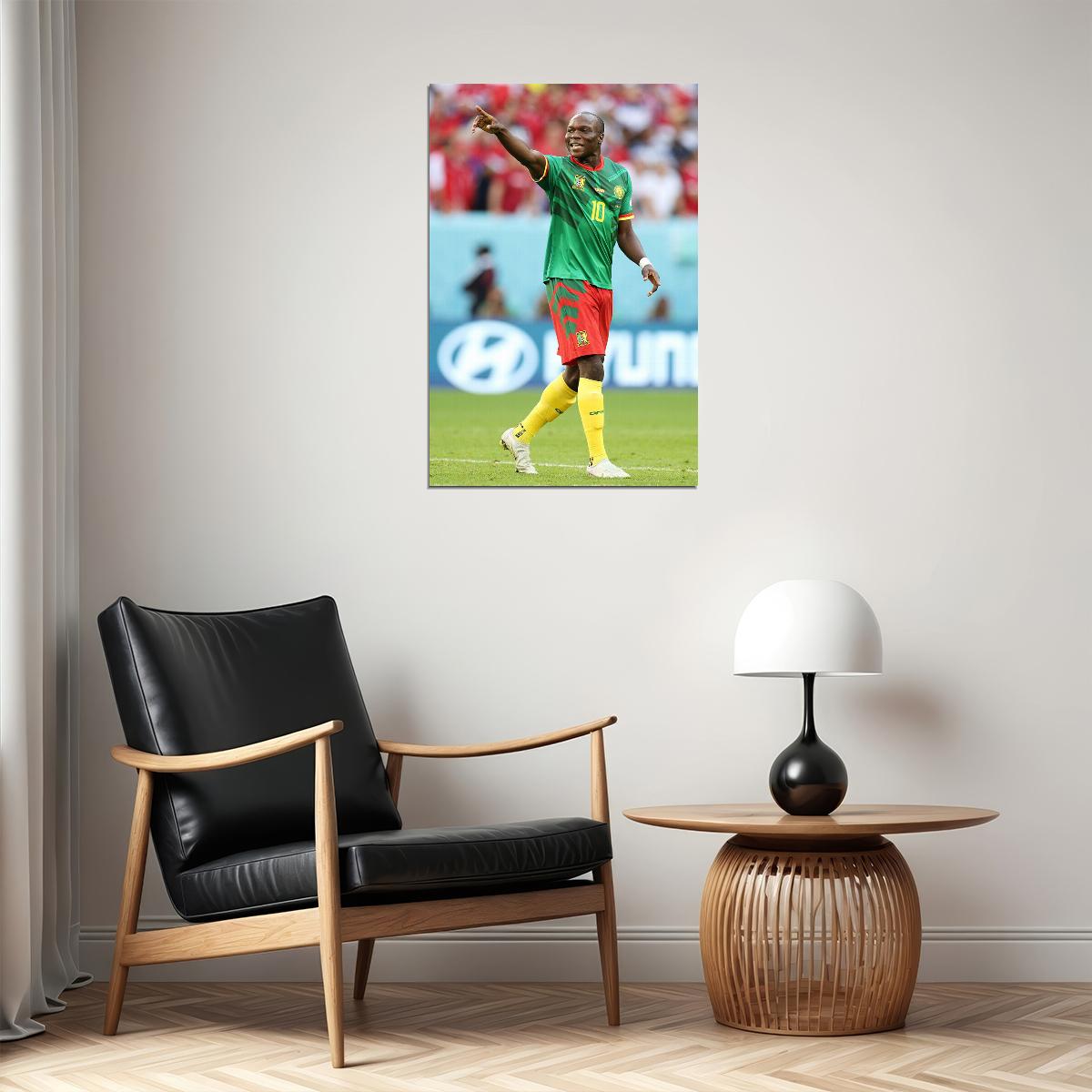 Vincent Aboubakar Goal Celebration Cameroon World Cup Poster Wall Art Print Home Wall Decor - xonomax