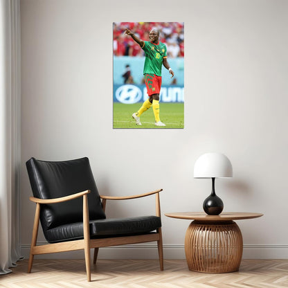 Vincent Aboubakar Goal Celebration Cameroon World Cup Poster Wall Art Print Home Wall Decor - xonomax