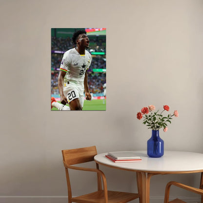 Mohammed Kudus Fans Goal Celebraion Ghana World Cup Poster Wall Art Print Home Wall Decor - xonomax