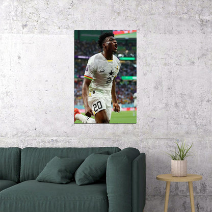 Mohammed Kudus Fans Goal Celebraion Ghana World Cup Poster Wall Art Print Home Wall Decor - xonomax
