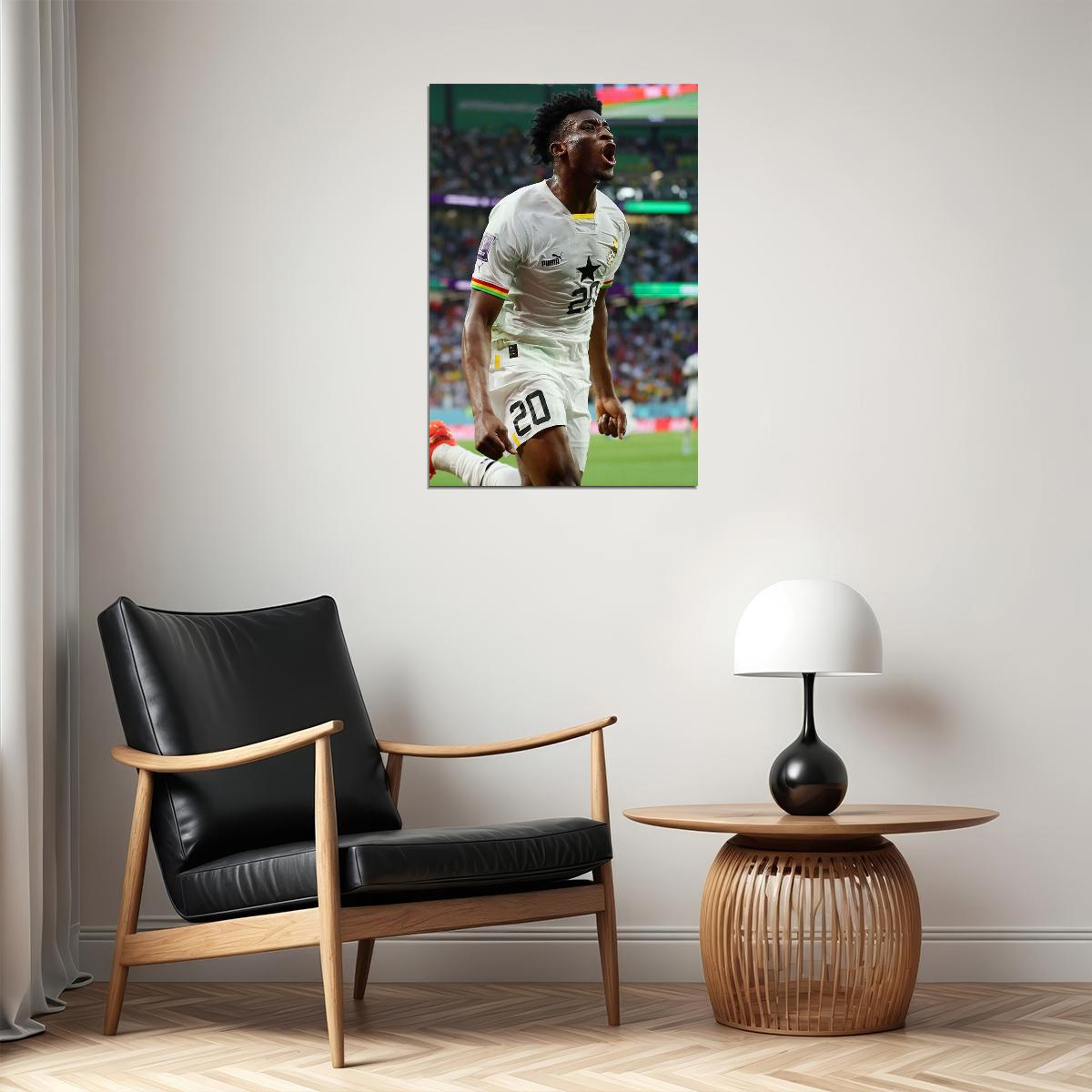 Mohammed Kudus Fans Goal Celebraion Ghana World Cup Poster Wall Art Print Home Wall Decor - xonomax
