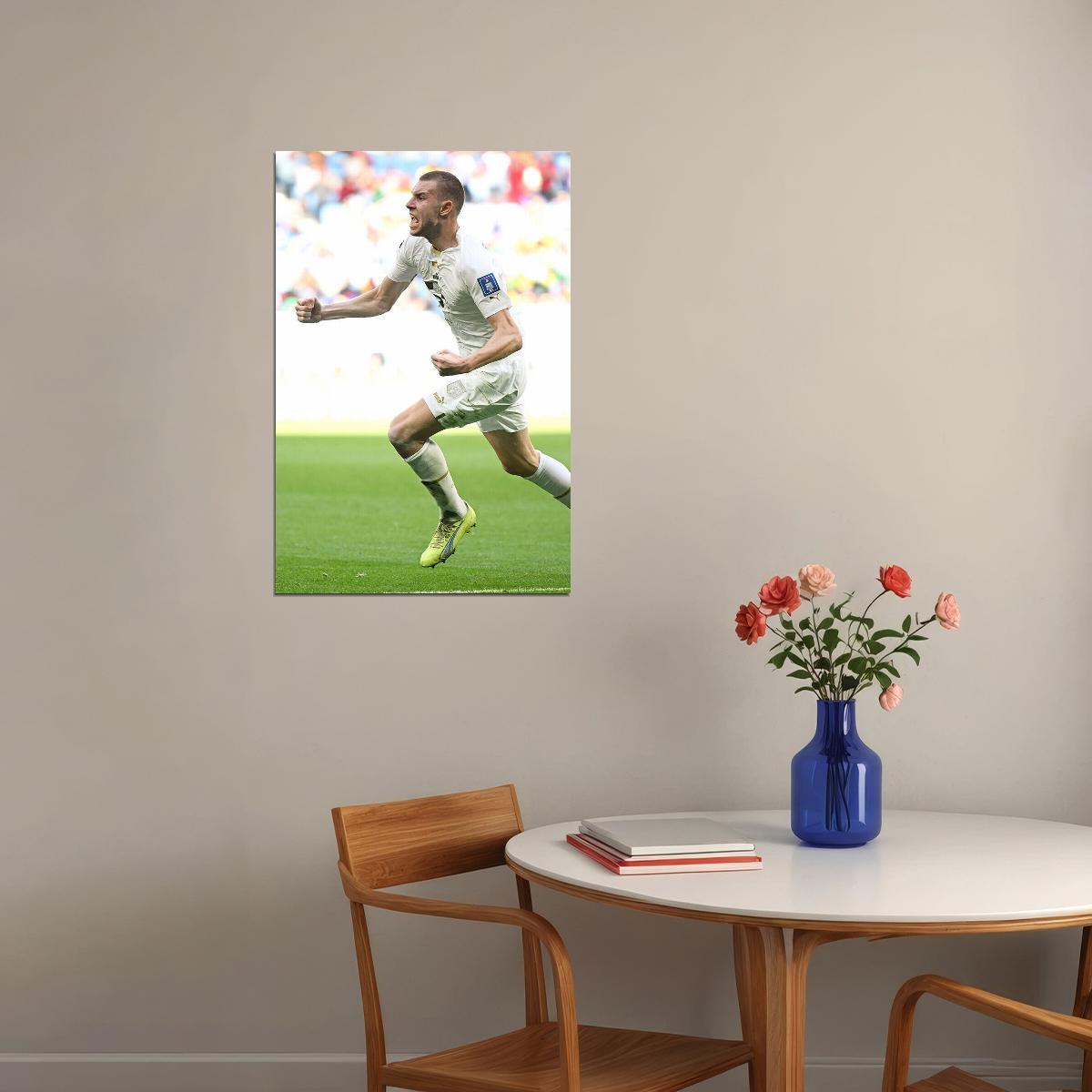Strahinja Pavlovic Goal Celebration Serbia World Cup Poster Wall Art Print Home Wall Decor - xonomax