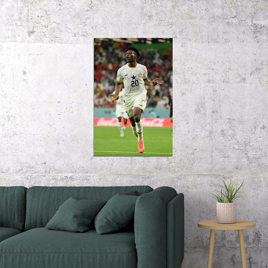Mohammed Kudus Goal Celebraion Ghana World Cup Poster Wall Art Print Home Wall Decor - xonomax