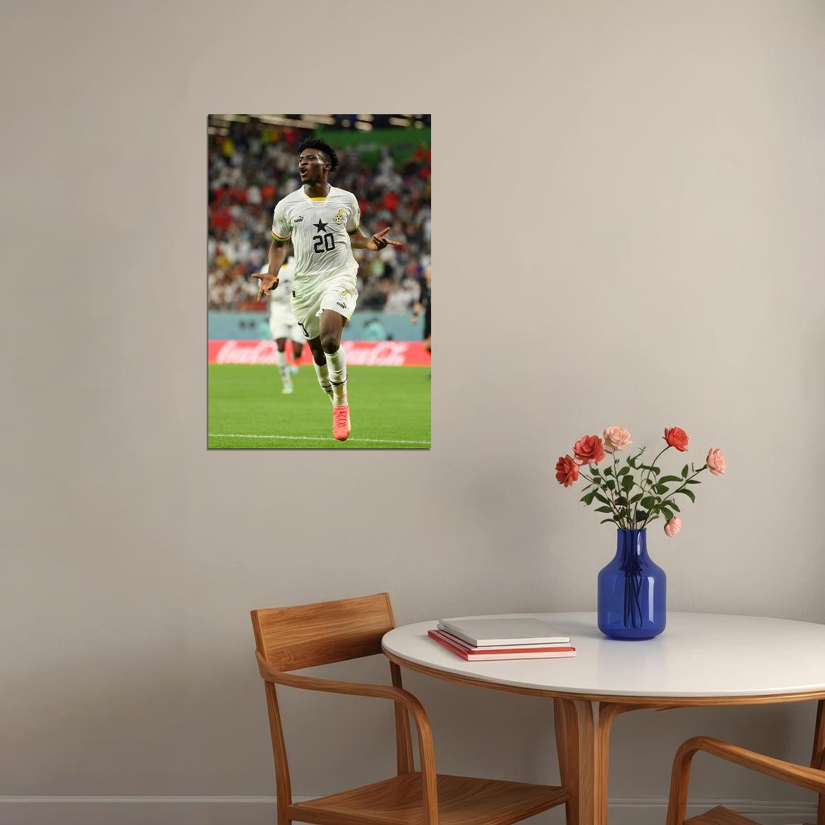 Mohammed Kudus Goal Celebraion Ghana World Cup Poster Wall Art Print Home Wall Decor - xonomax