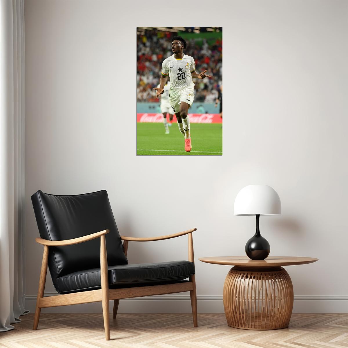 Mohammed Kudus Goal Celebraion Ghana World Cup Poster Wall Art Print Home Wall Decor - xonomax