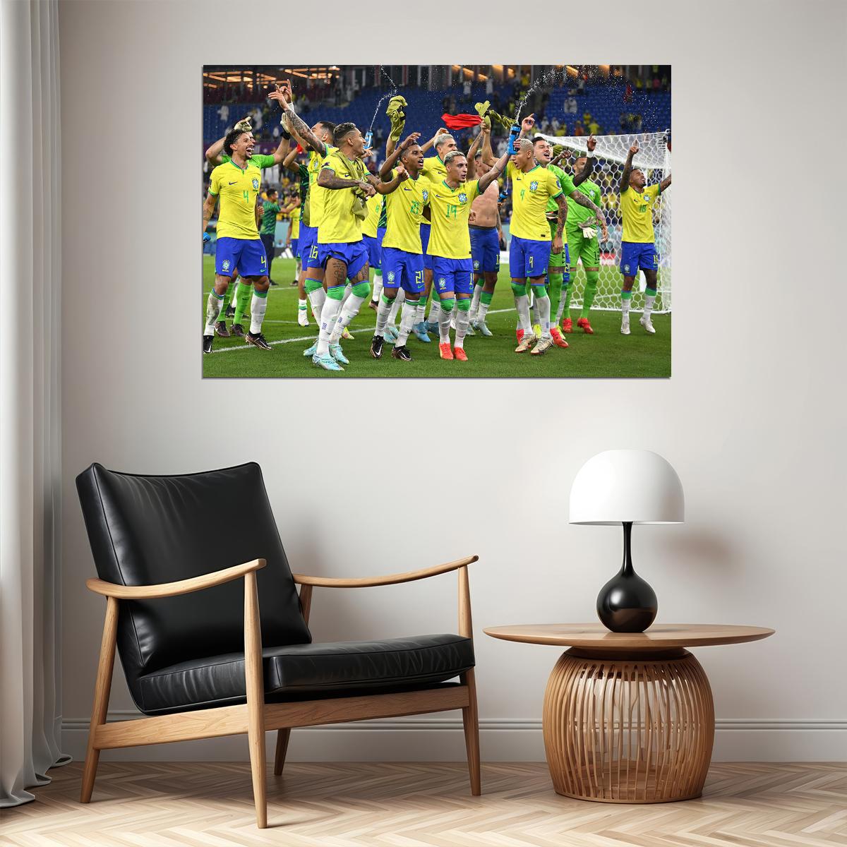 Brazil National Football Team Fans World Cup Poster Wall Art Print Home Wall Decor - xonomax