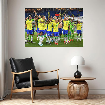 Brazil National Football Team Fans World Cup Poster Wall Art Print Home Wall Decor - xonomax