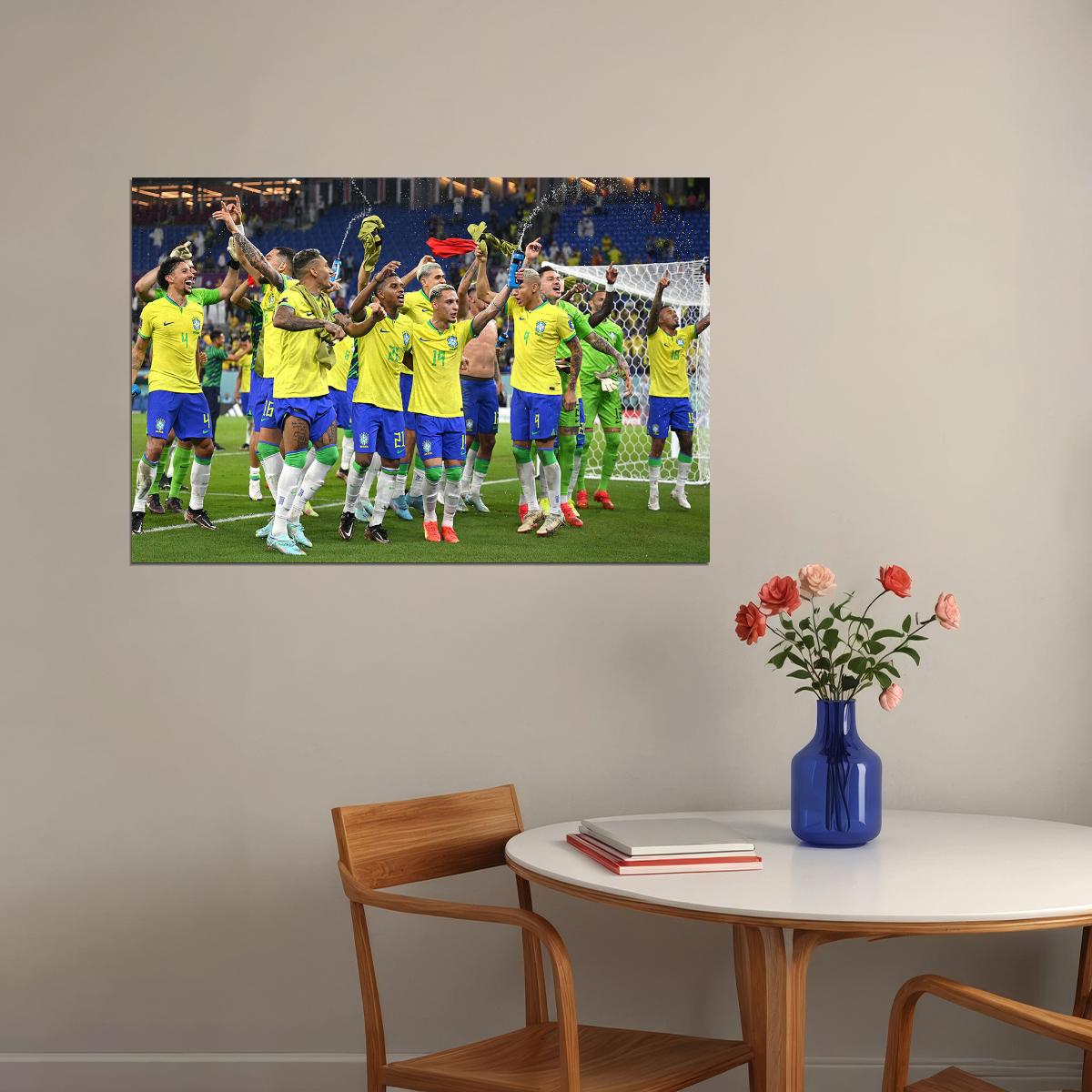 Brazil National Football Team Fans World Cup Poster Wall Art Print Home Wall Decor - xonomax