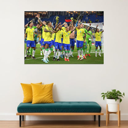 Brazil National Football Team Fans World Cup Poster Wall Art Print Home Wall Decor - xonomax