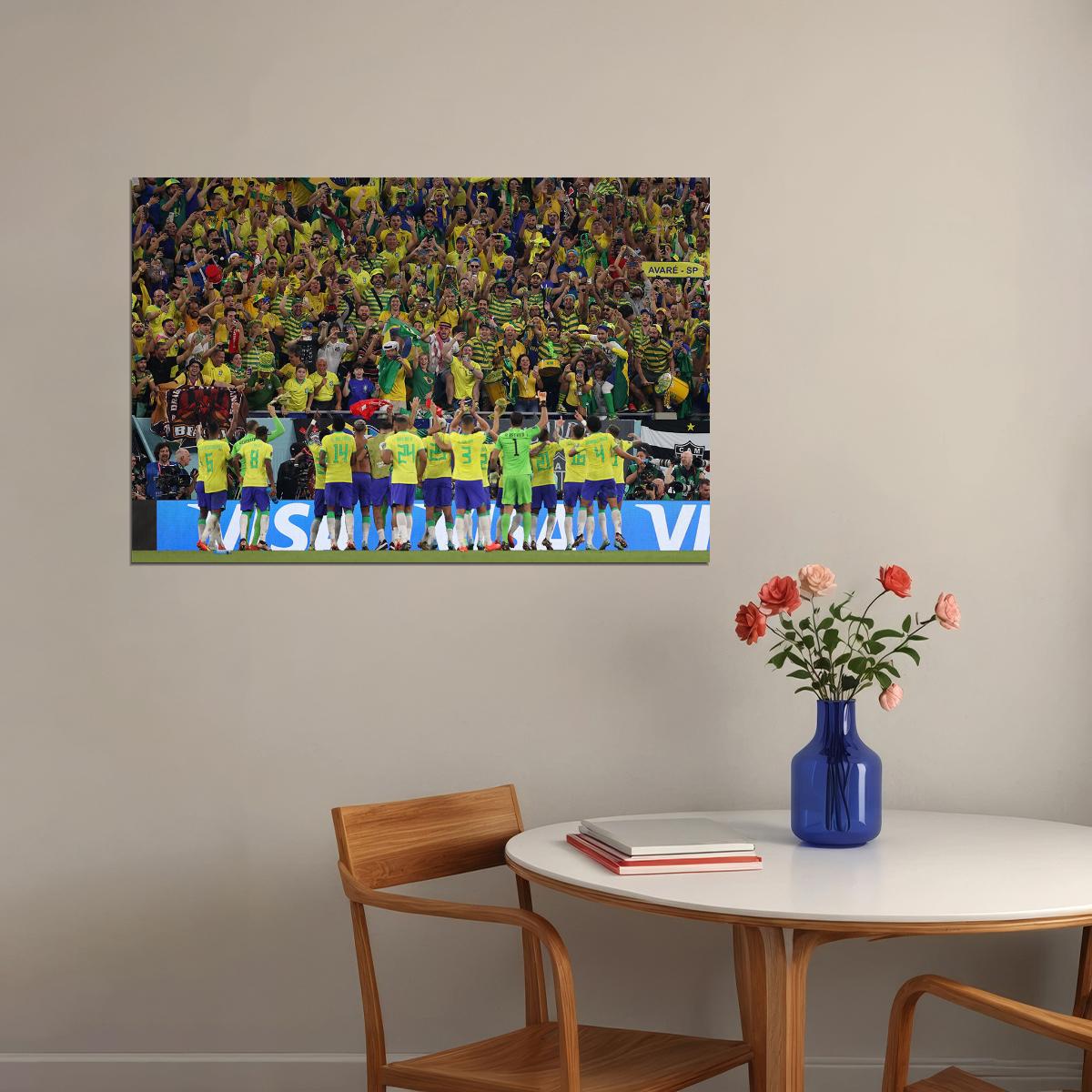 Brazil National Football Team World Cup Poster Wall Art Print Home Wall Decor - xonomax