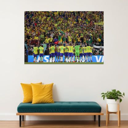 Brazil National Football Team World Cup Poster Wall Art Print Home Wall Decor - xonomax
