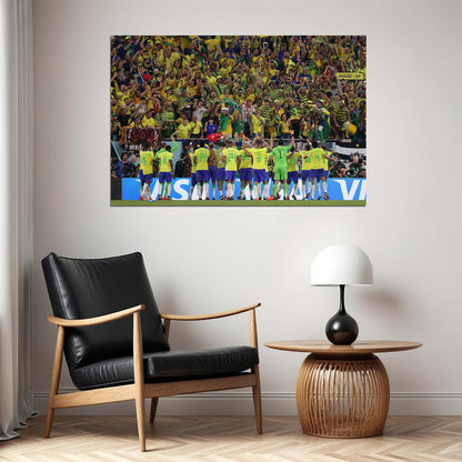 Brazil National Football Team World Cup Poster Wall Art Print Home Wall Decor - xonomax