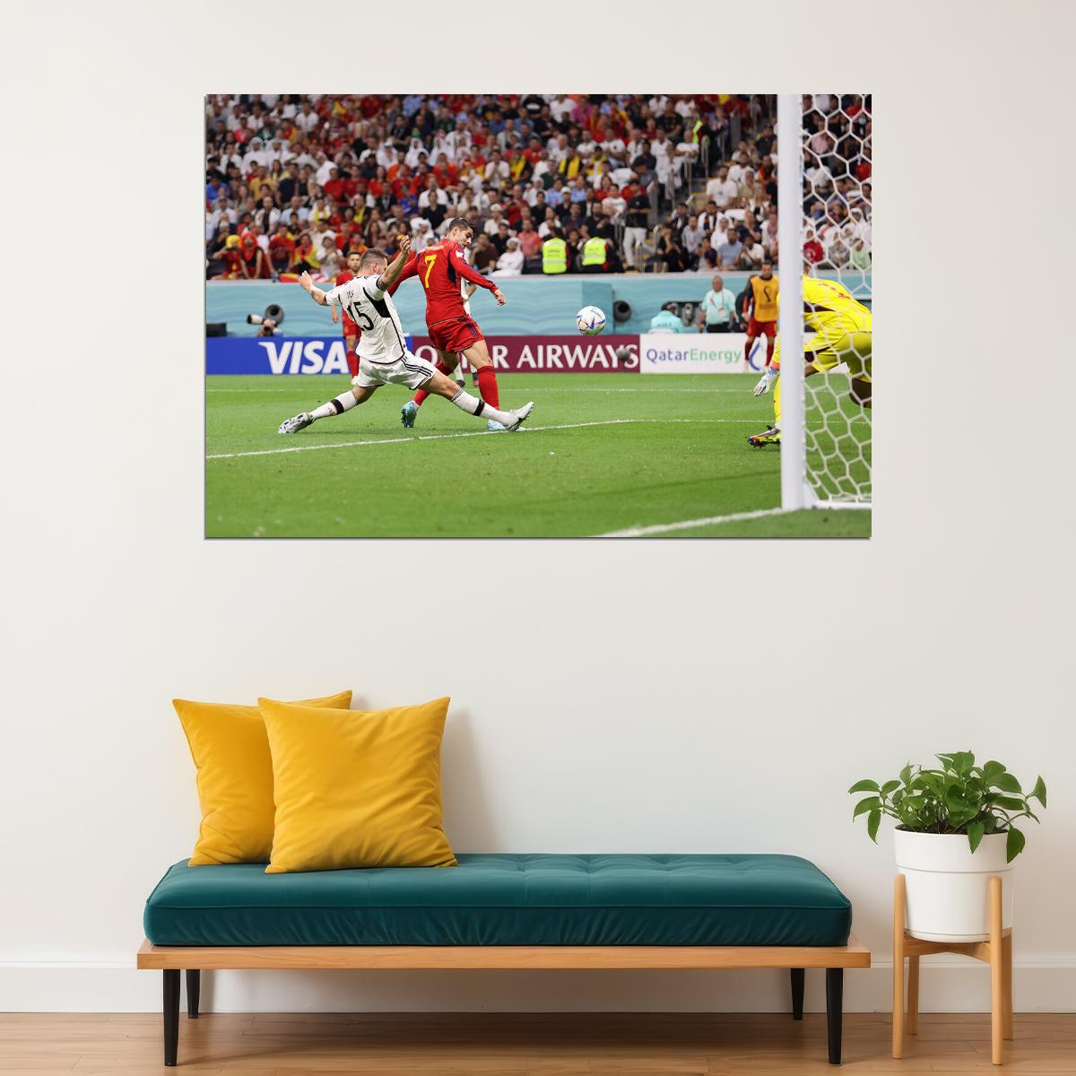 Alvaro Morata Spain National Team World Cup Poster Wall Art Print Home Wall Decor - xonomax