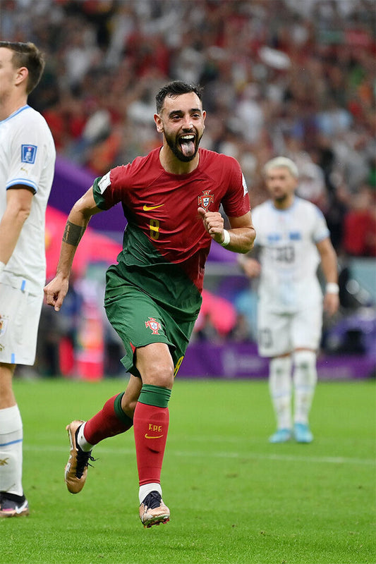 Bruno Fernandes Goal Celebration Portugal Poster Wall Art Print Home Wall Decor - xonomax