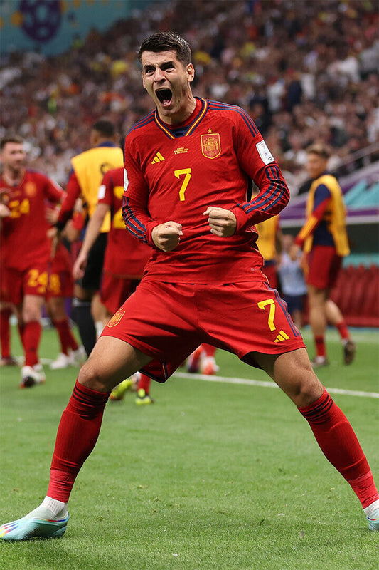 Alvaro Morata Goal Celebration Spain World Cup Poster Wall Art Print Home Wall Decor - xonomax