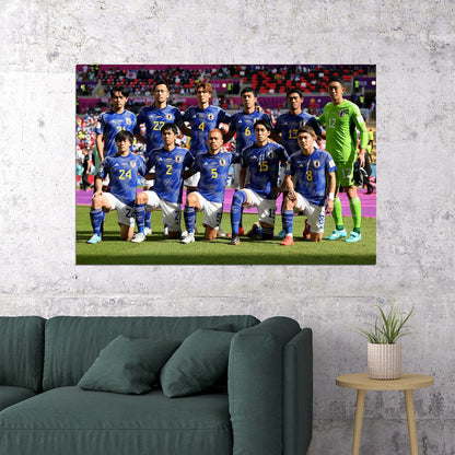 Japan National Football Team World Cup Poster Wall Art Print Home Wall Decor - xonomax