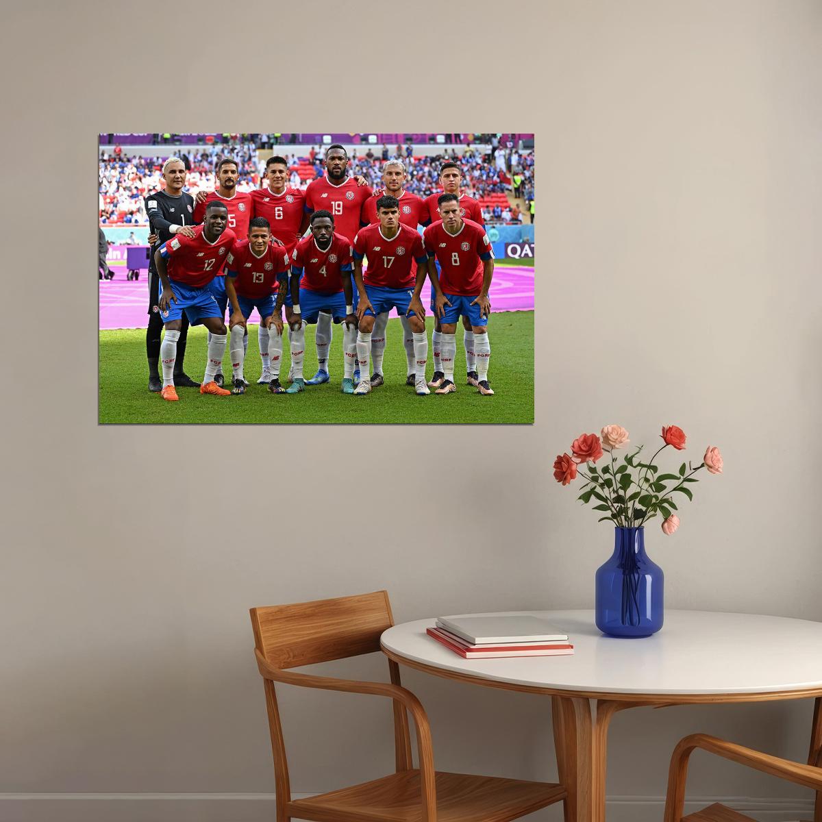 Costa Rica National Football Team Fans World Cup Poster Wall Art Print Home Wall Decor - xonomax