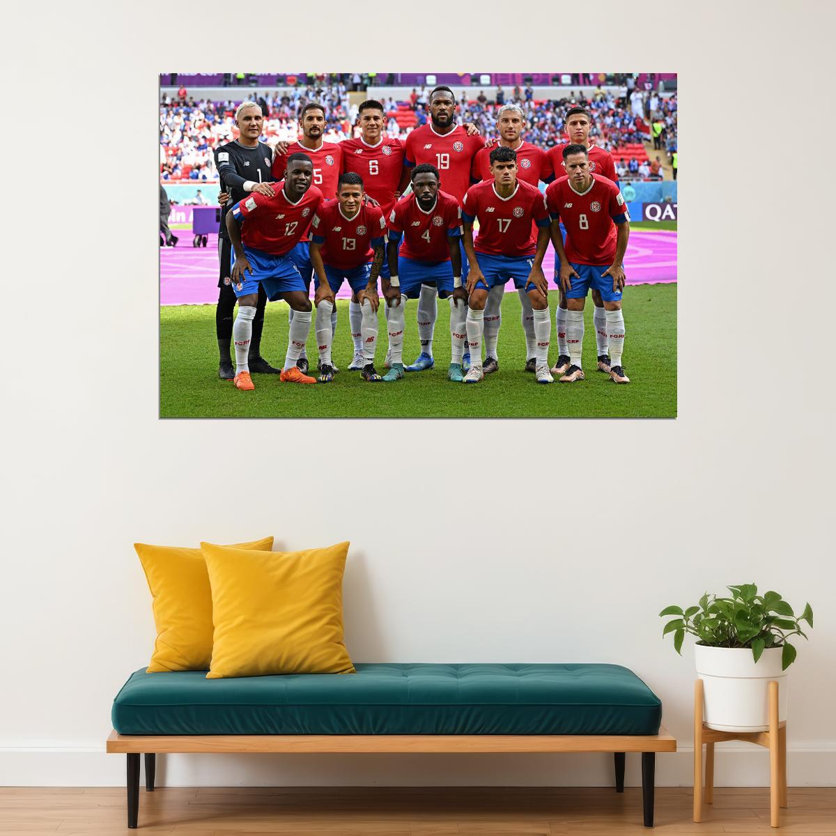 Costa Rica National Football Team Fans World Cup Poster Wall Art Print Home Wall Decor - xonomax