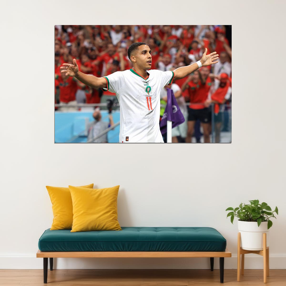 Abdelhamid Sabiri Morocco National Team World Cup Poster Wall Art Print Home Wall Decor - xonomax