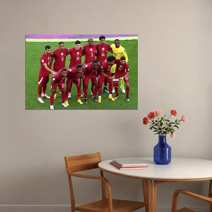 Qatar National Team Fans World Cup Fans Poster Wall Art Print Home Wall Decor - xonomax