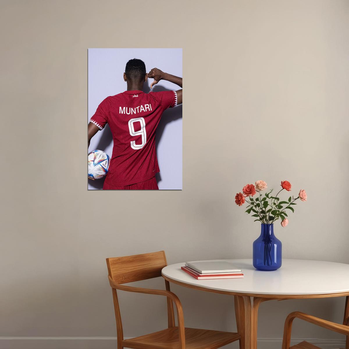 Mohammed Muntari Qatar National Team World Cup Poster Wall Art Print Home Wall Decor - xonomax