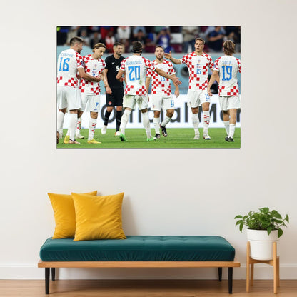 Croatia National Team World Cup Football Poster Wall Art Print Home Wall Decor - xonomax