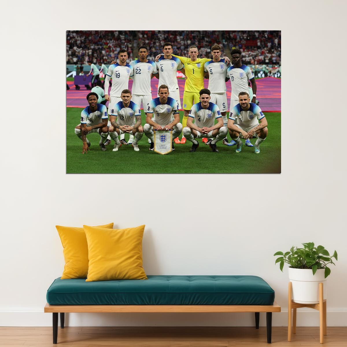 England National Football Team Fans World Cup Poster Wall Art Print Home Wall Decor - xonomax
